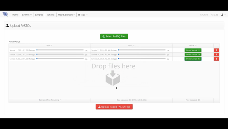 Interpret NGS analysis software - FASTQ upload (4 minutes) Image