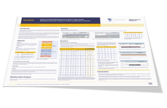 Scientific poster: Using a targeted NGS approach to detect copy number alterations and gene variants in Chronic Lymphocytic Leukaemia (CLL) Image
