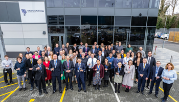 Group photo of OGT employees at the opening of the new office in Oxford