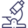 Icon representing the microscope analysis stage of the fluorescence in situ hybridisation (FISH) protocol.