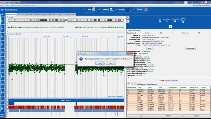 CytoSure Interpret aCGH software - Case status (2 minutes) Image